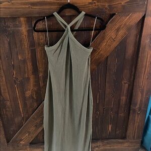 Old Navy Strapless Olive Dress
